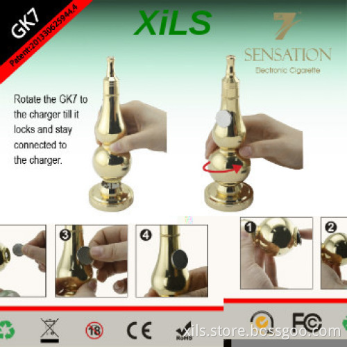 Xils 2014 new design Unique gourd shape ecig GK7